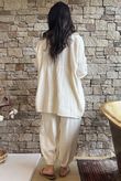 Annie Cushion Cotton Peter Pan Smock Blouse Panna Cotta